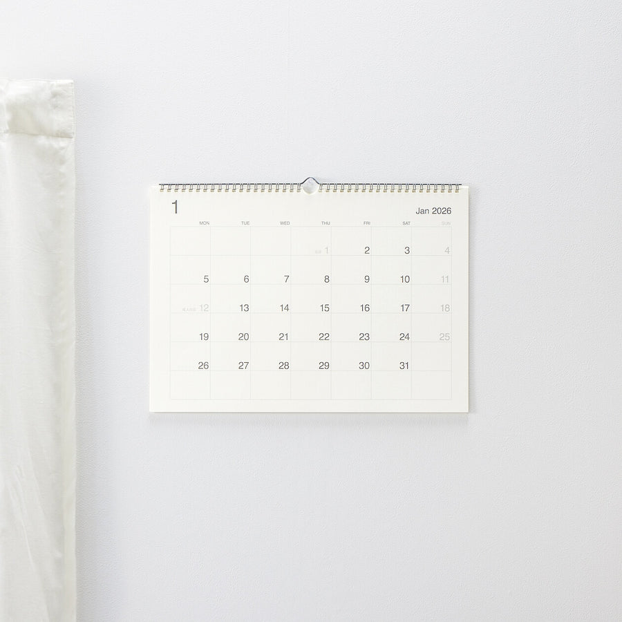 Monday start Wall calendar 2026 / Jan. - Dec. 2026
