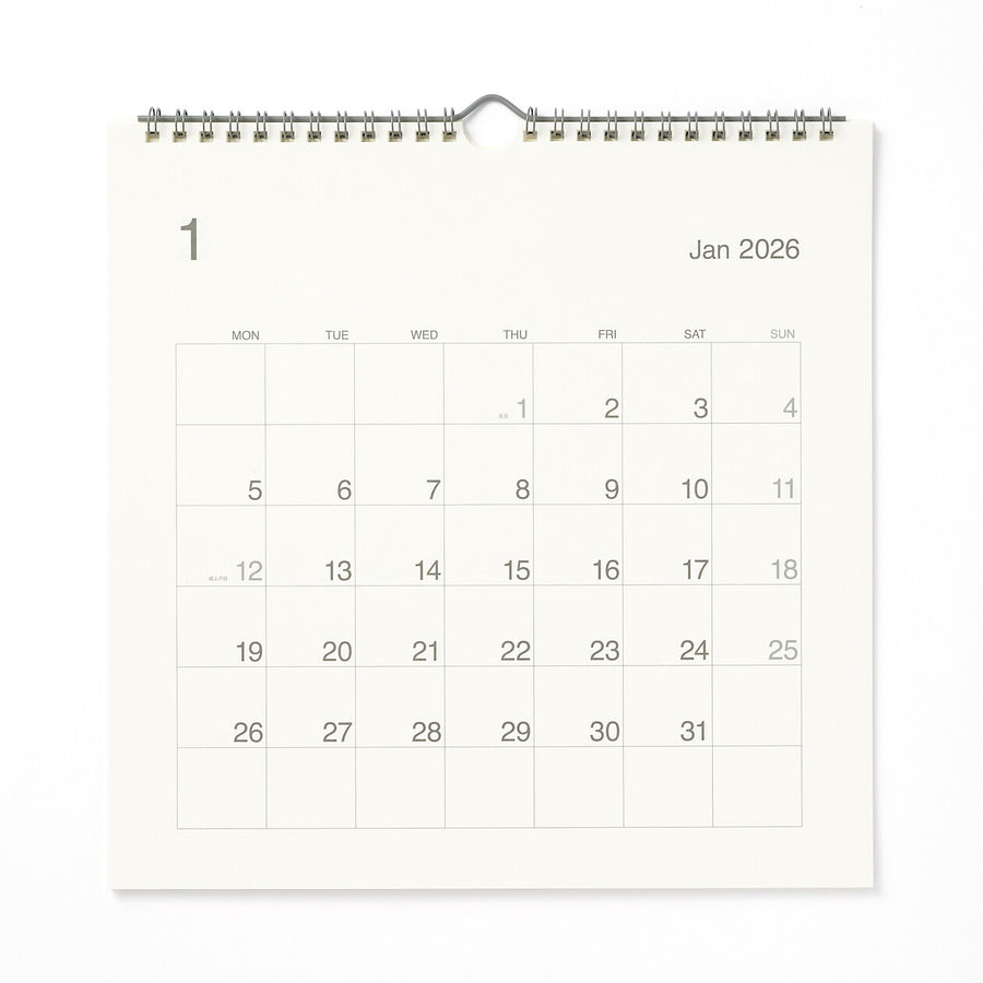 Monday start Calendar / L / Jan. - Dec. 2026