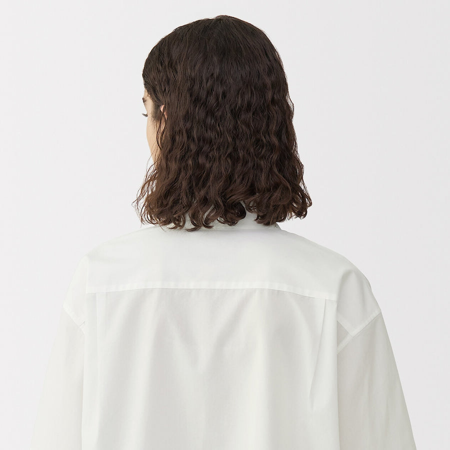 Women's poplin short sleeve shirt WhiteS