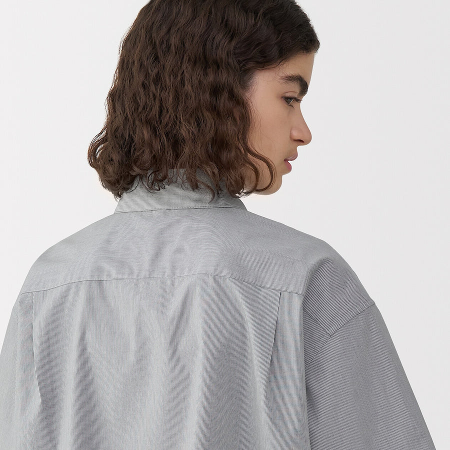 Women's poplin short sleeve shirt WhiteS