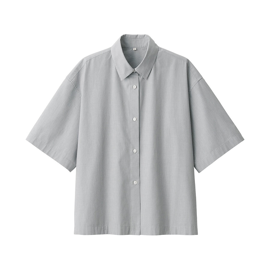 Women's poplin short sleeve shirt WhiteS