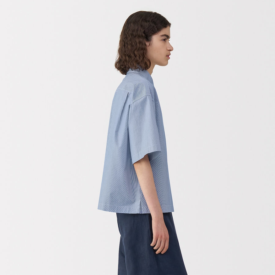 Women's poplin short sleeve shirt WhiteS