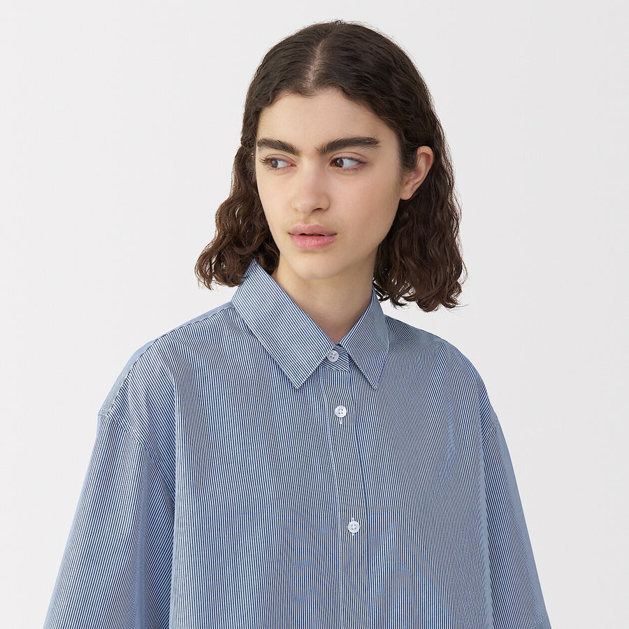 Women's poplin short sleeve shirt WhiteS