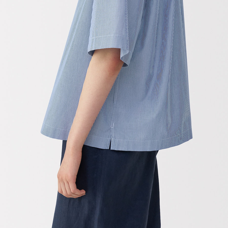 Women's poplin short sleeve shirt WhiteS