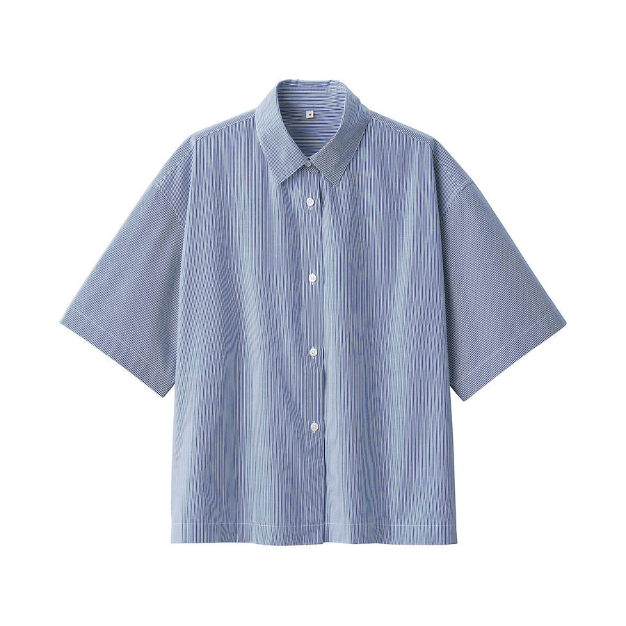 Women's poplin short sleeve shirt WhiteS