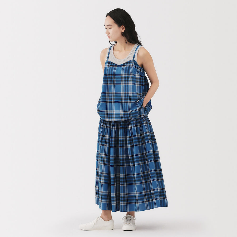 W's Madras Check Camisole blouse Blue CheckXS