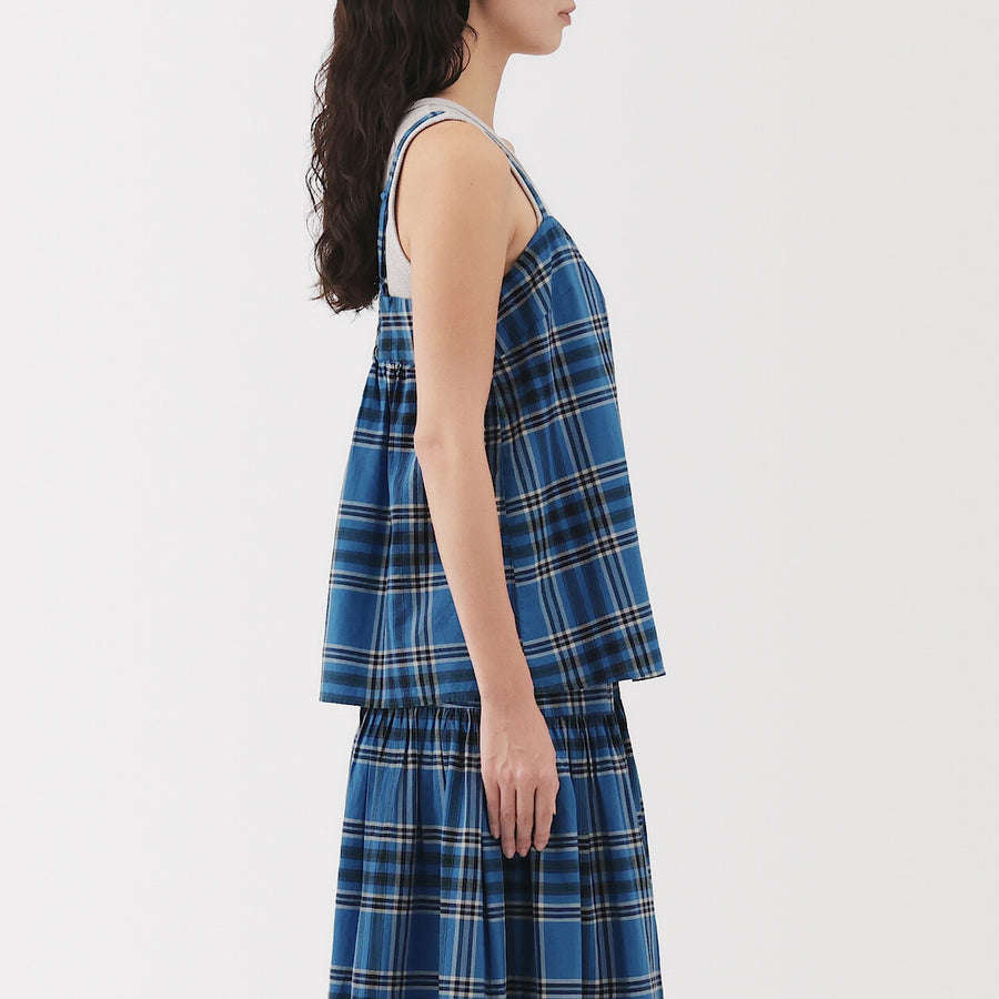 W's Madras Check Camisole blouse Blue CheckXS