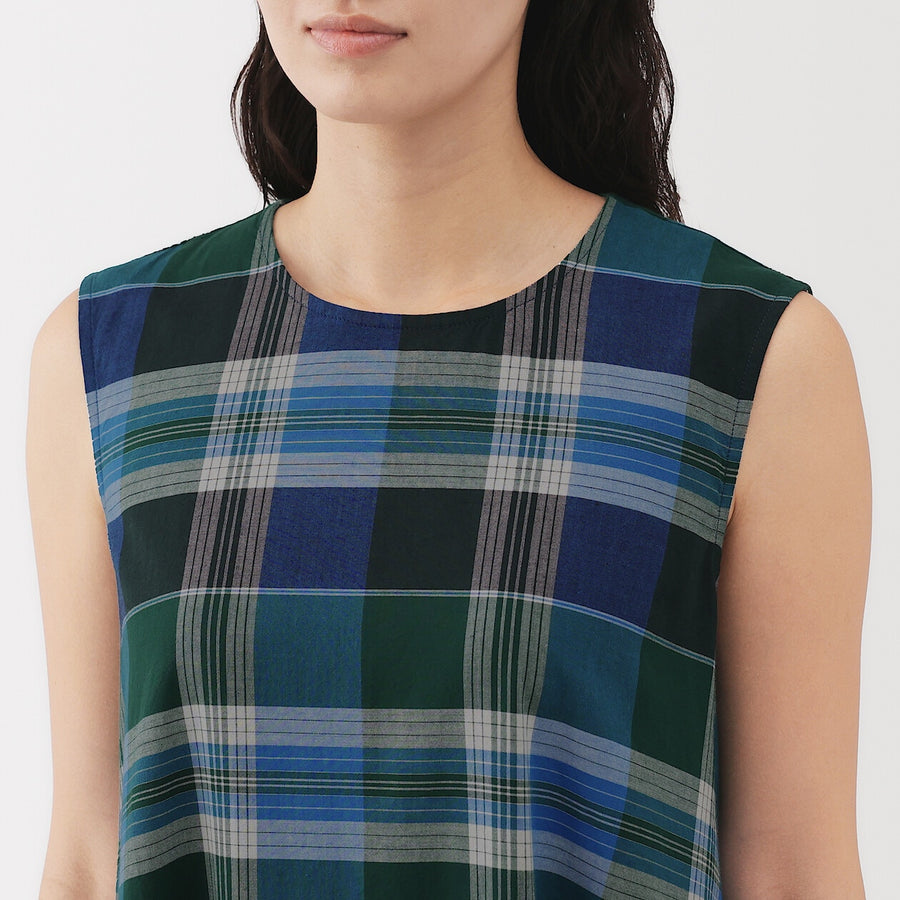 W's Madras Check Camisole blouse Green CheckXS
