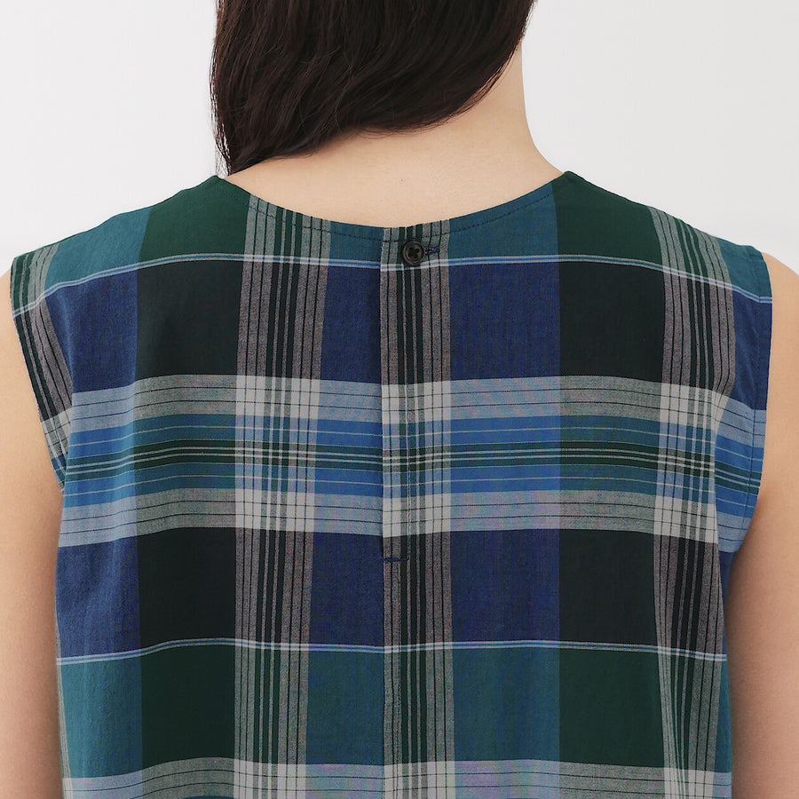W's Madras Check Camisole blouse Green CheckXS
