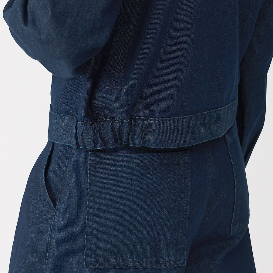 Women's washi blended denim trucker jacket Dark greyS