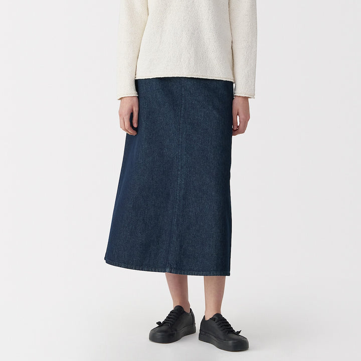 Women's washi blended denim skirt Dark grey23inch