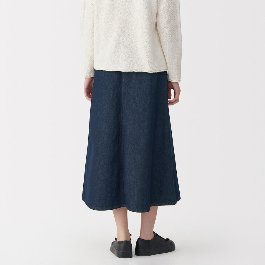 Women's washi blended denim skirt Dark grey23inch