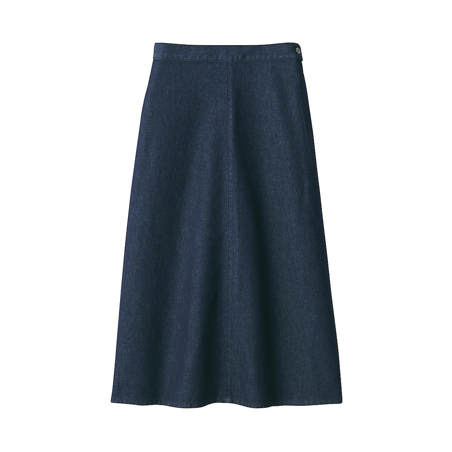 Women's washi blended denim skirt Dark grey23inch