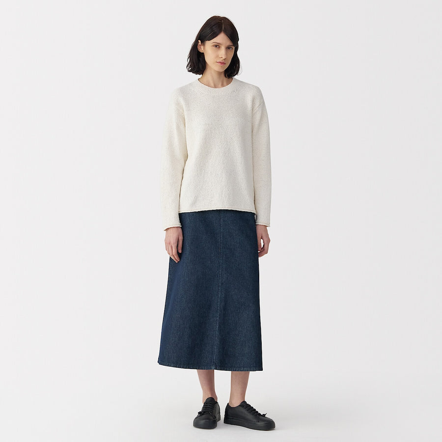 Women's washi blended denim skirt Dark grey23inch
