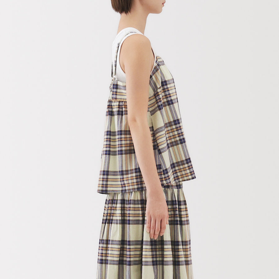 W's Madras Check Camisole blouse Blue CheckXS