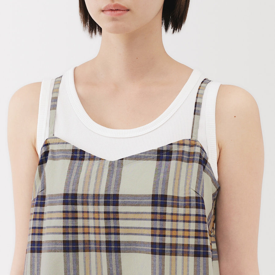 W's Madras Check Camisole blouse Blue CheckXS