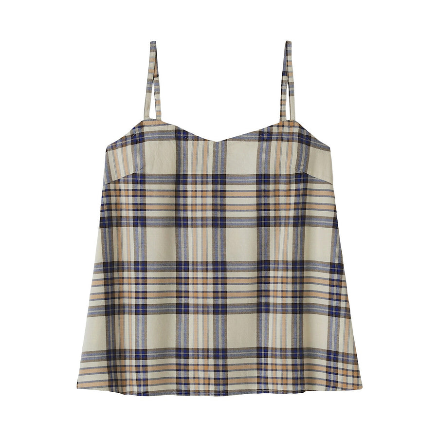 W's Madras Check Camisole blouse Blue CheckXS
