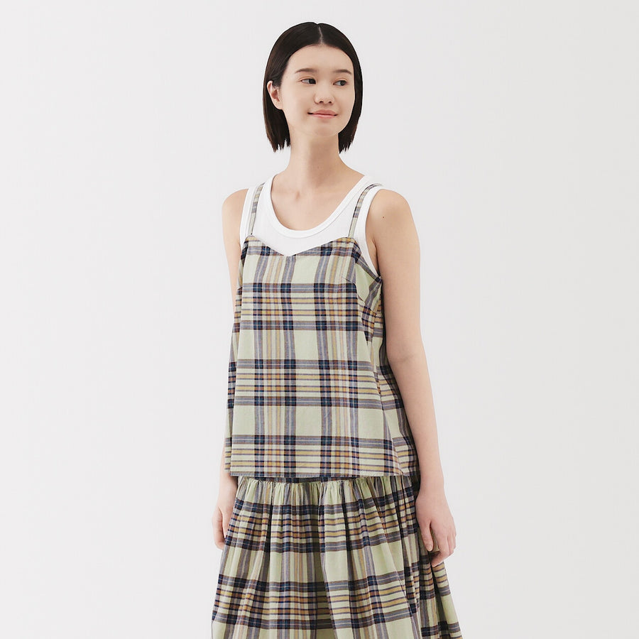 W's Madras Check Camisole blouse Blue CheckXS