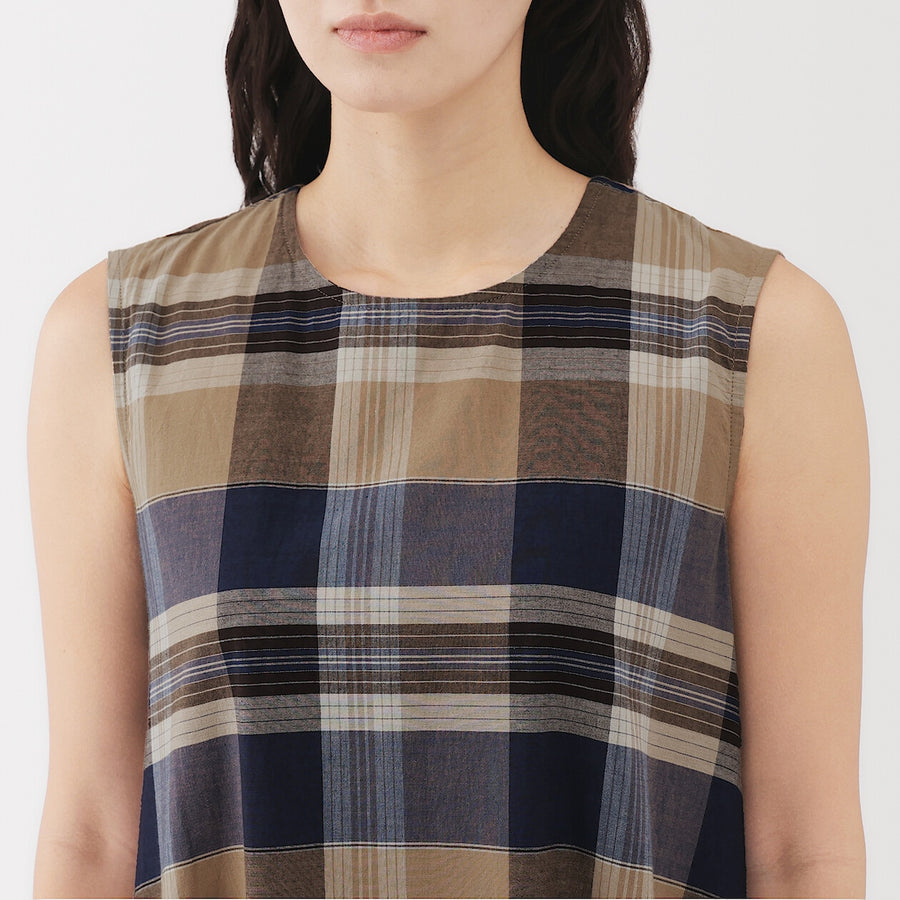 W's Madras Check Camisole blouse Green CheckXS