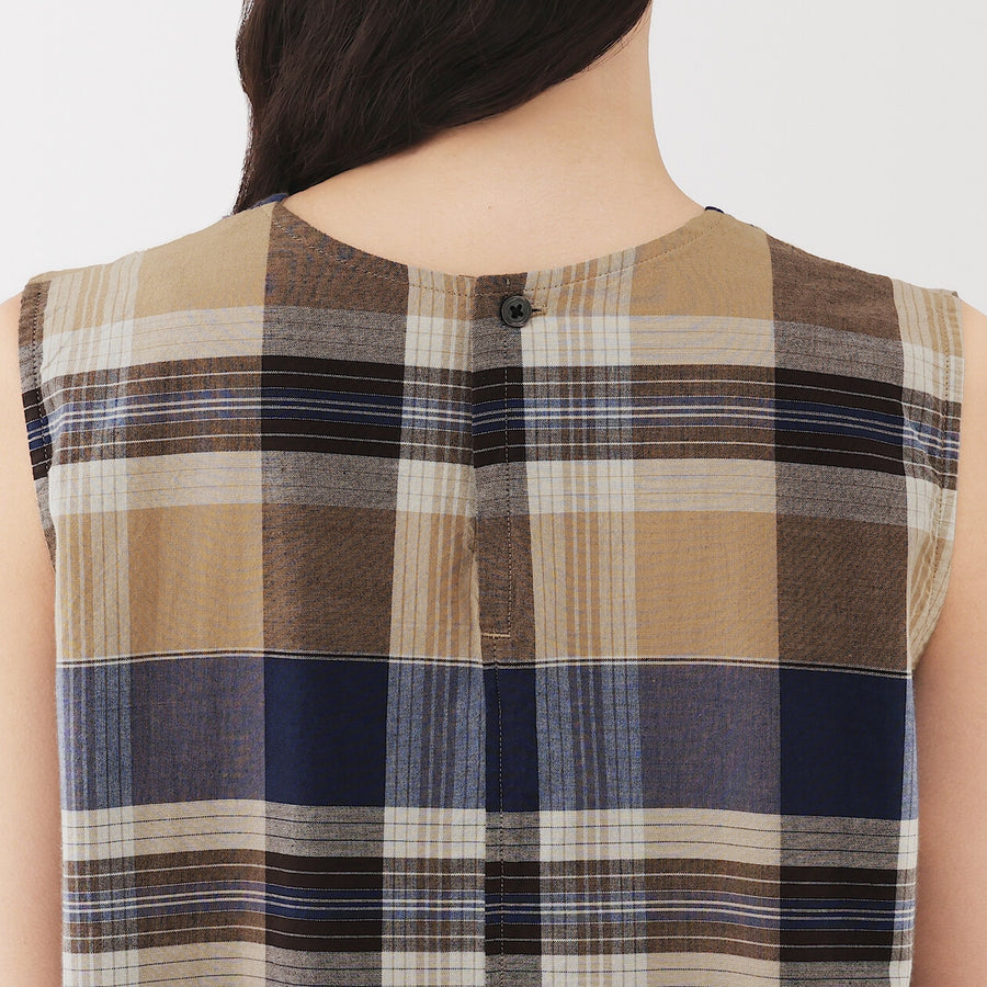 W's Madras Check Camisole blouse Green CheckXS