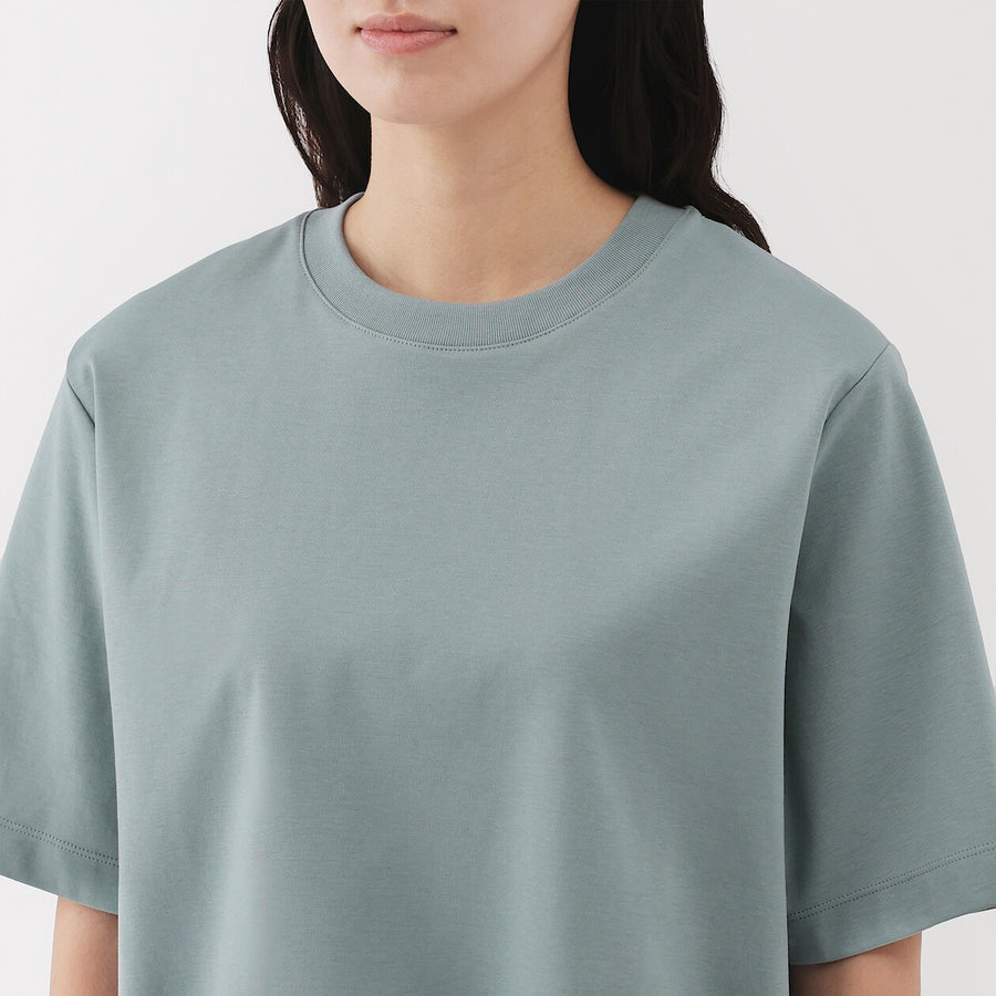 W's Cool touch crew neck wide-fit S/Slv T-shirt WhiteXS