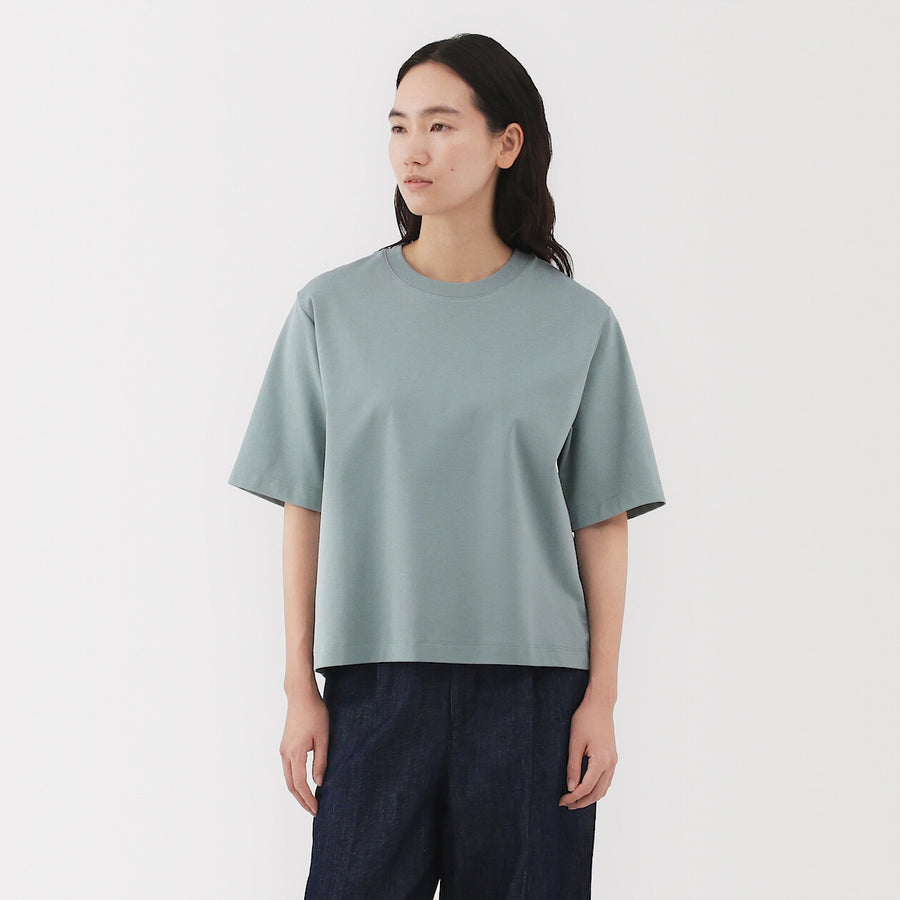 W's Cool touch crew neck wide-fit S/Slv T-shirt WhiteXS