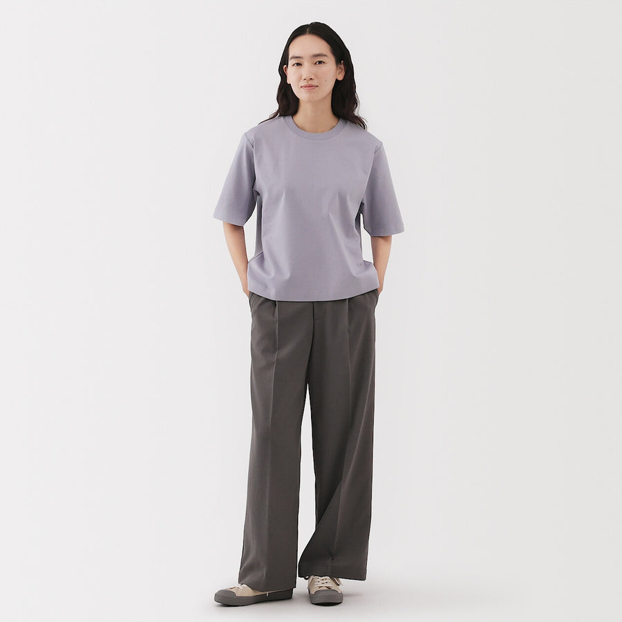 W's Cool touch crew neck wide-fit S/Slv T-shirt WhiteXS