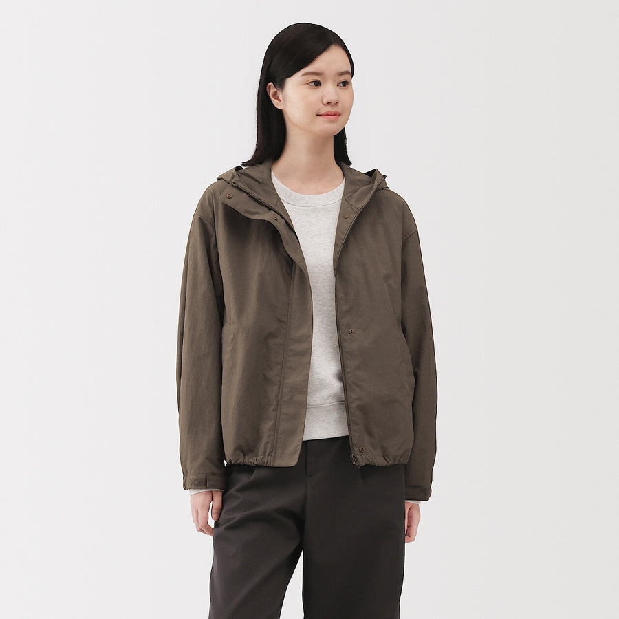 Packable Water Repellent Hooded Jacket