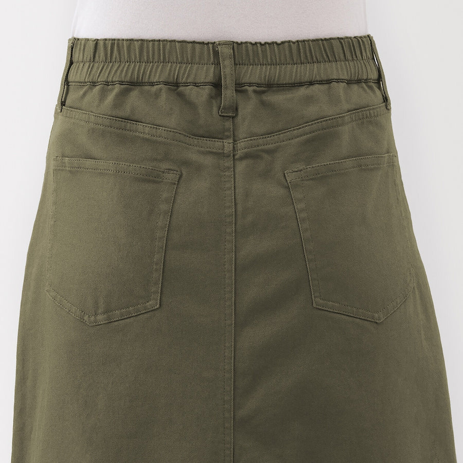 W's stretch denim A-line skirt BlueXS