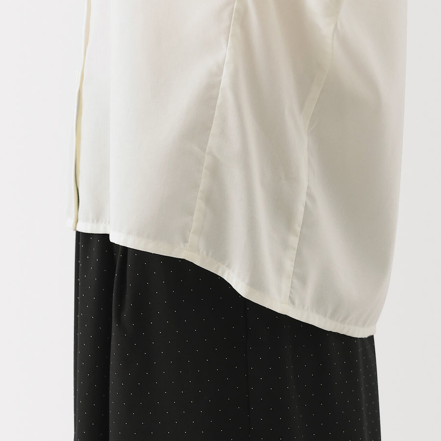 W's Lyocell blended 1/2 sleeve blouse Off whiteXS