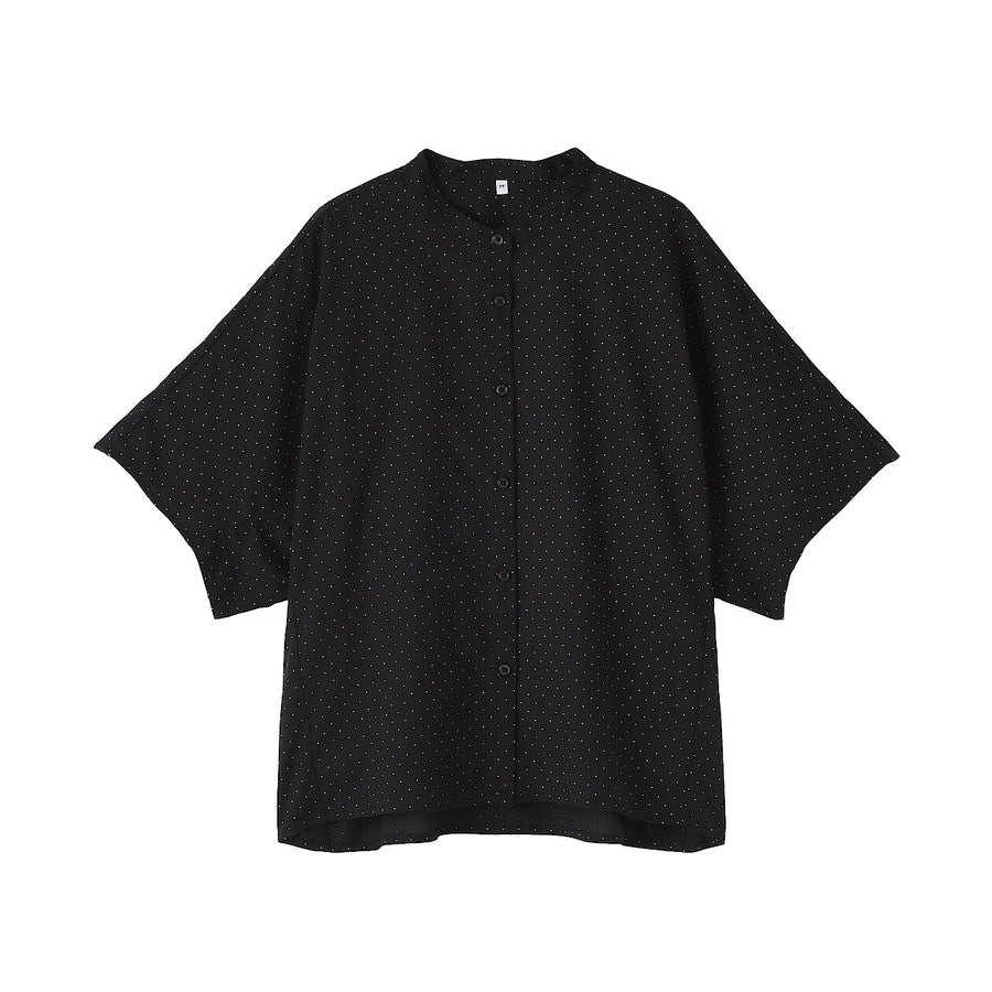 W's Lyocell blended 1/2 sleeve blouse Off whiteXS