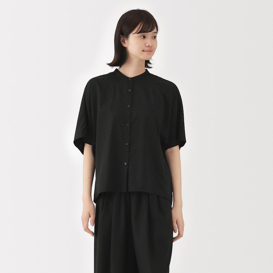 W's Lyocell blended 1/2 sleeve blouse Off whiteXS