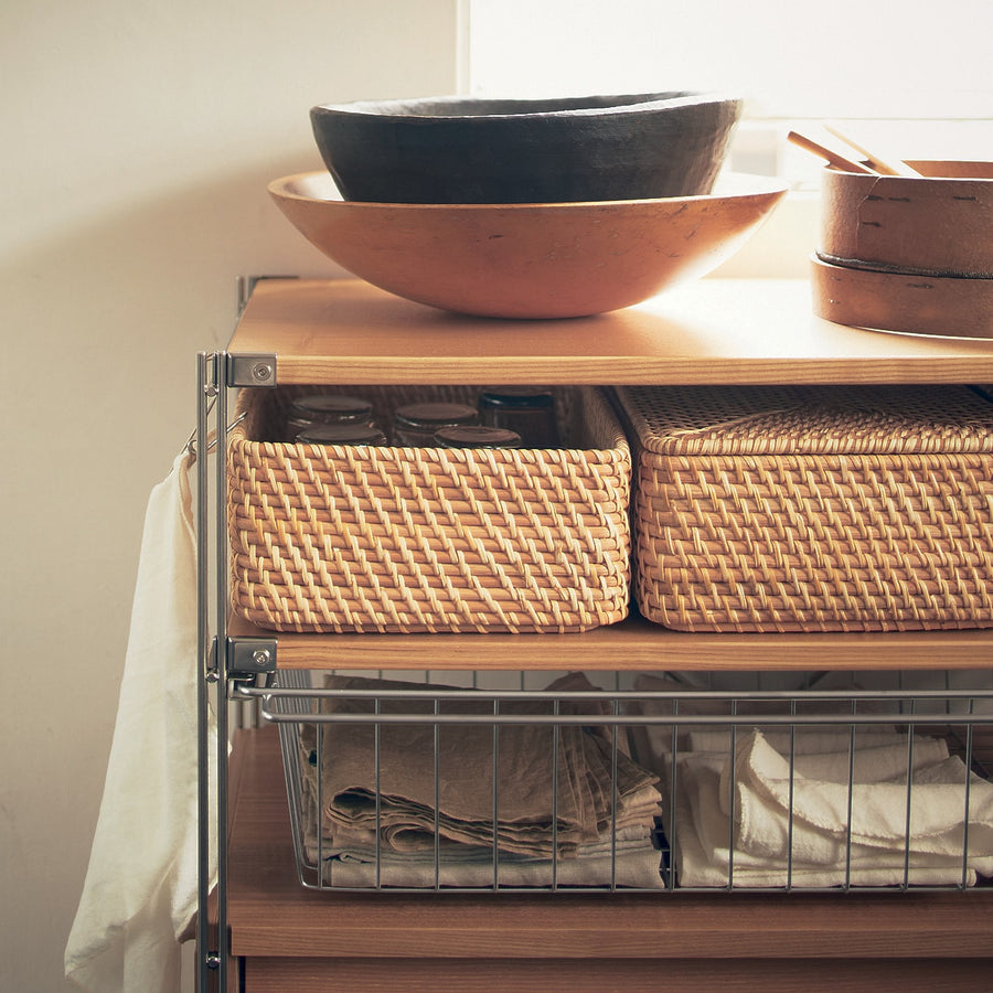 Stackable Rattan Basket - Rectangular