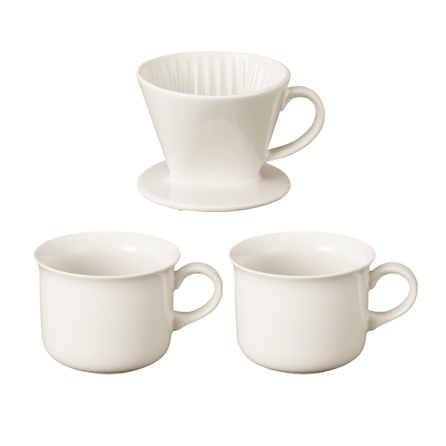 Beige Porcelain Coffee Set