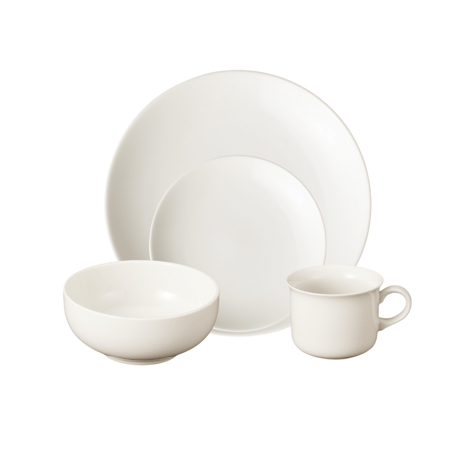 Beige Porcelain 4-Piece Dining Set