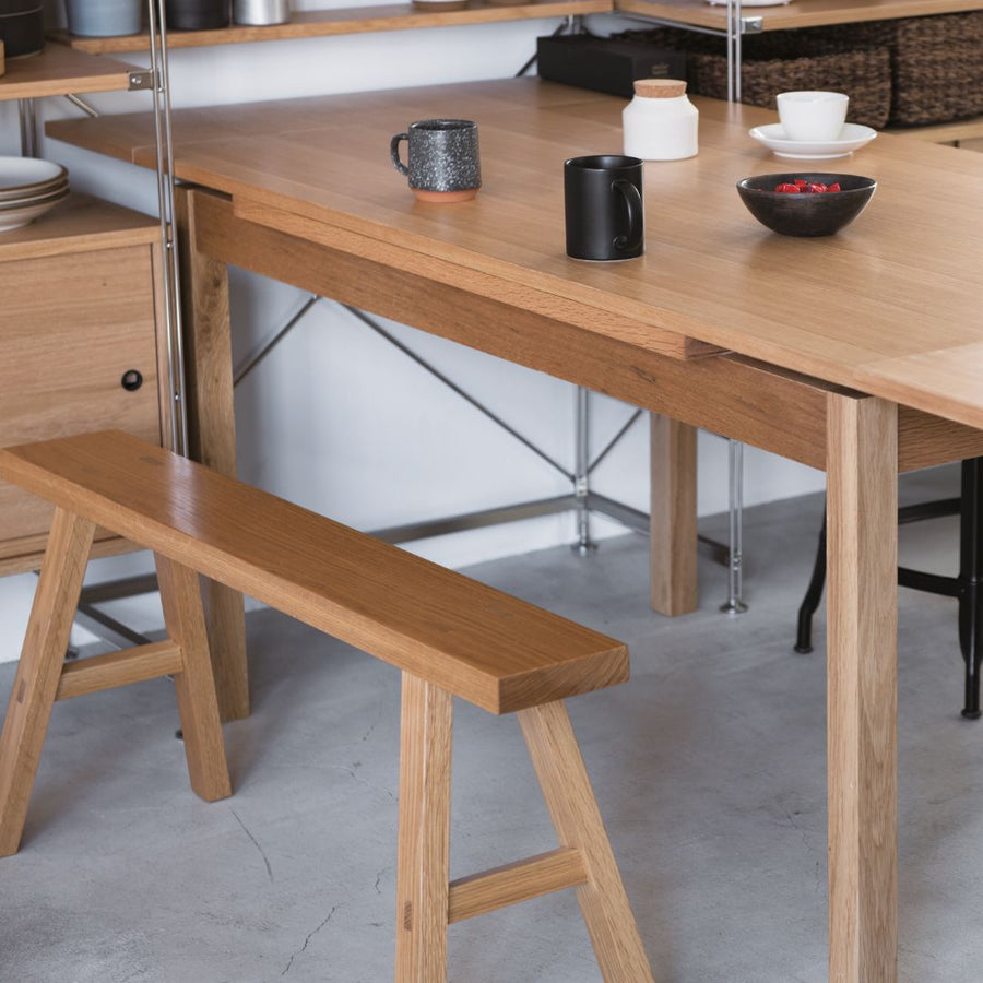 Rubberwood Oak Bench - Large