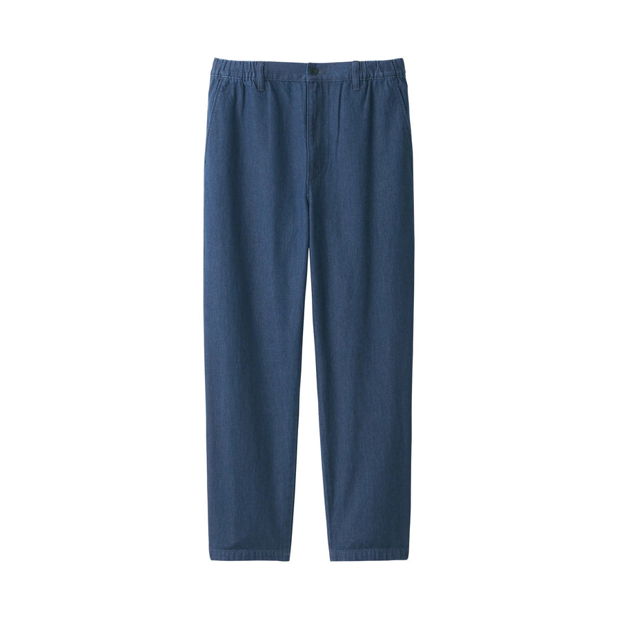 Washed Denim Easy Pants
