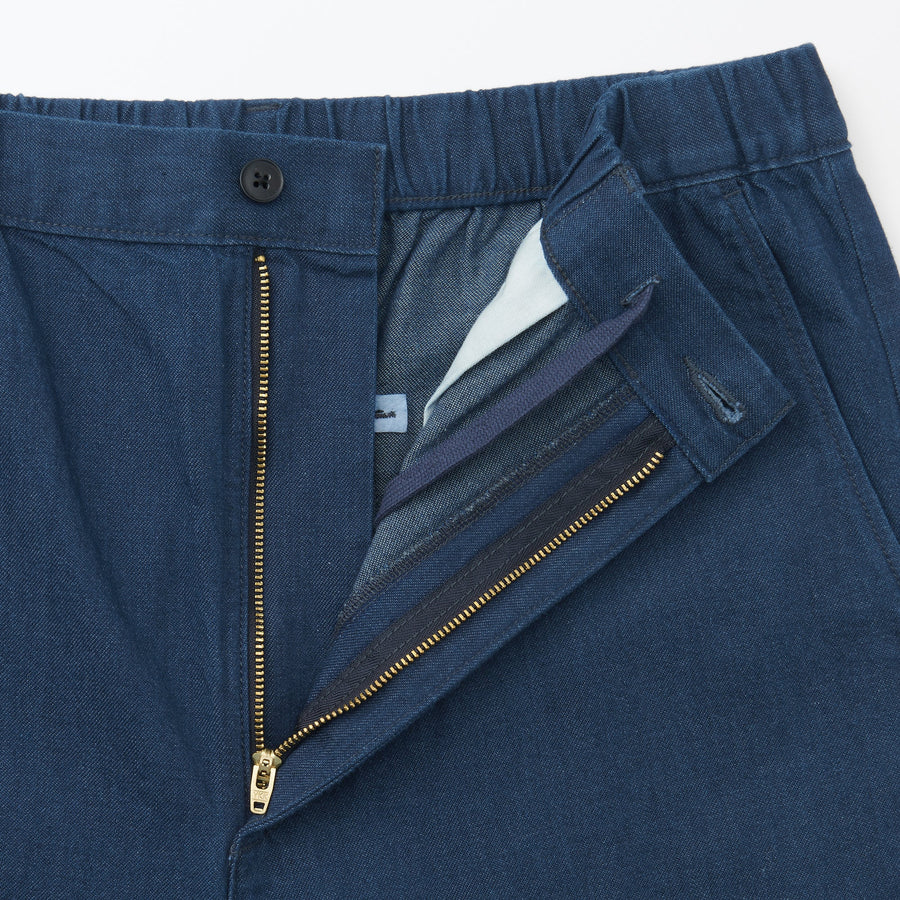 Washed Denim Easy Pants
