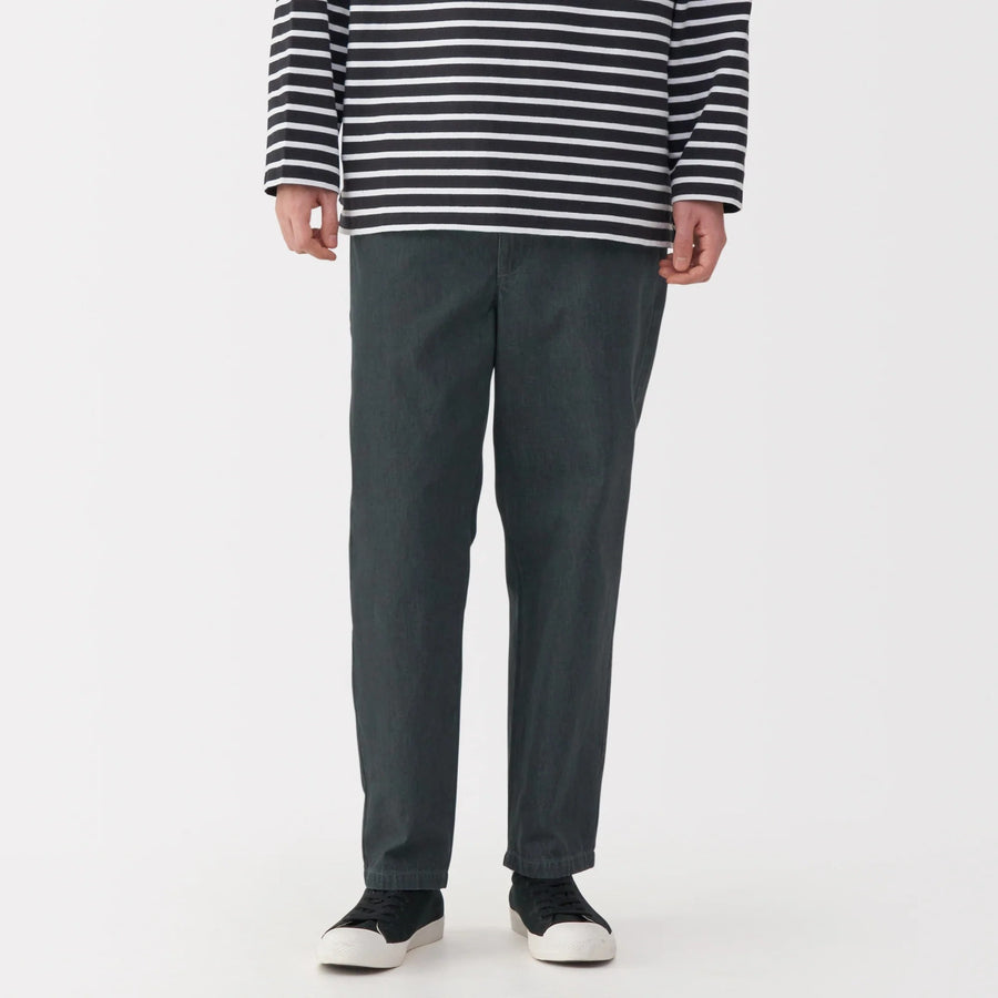 Washed Denim Easy Pants