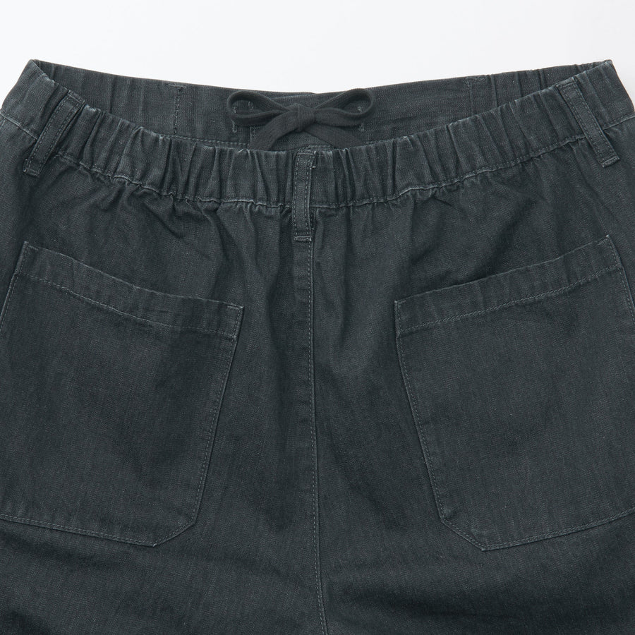 Washed Denim Easy Pants