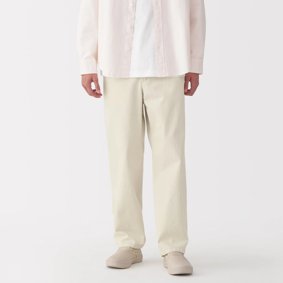 Washed Denim Easy Pants