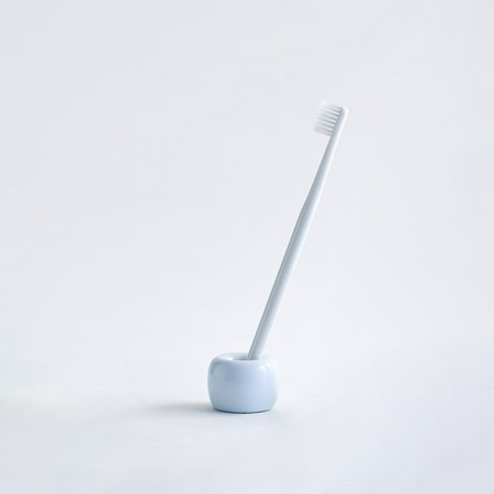 Porcelain Toothbrush Stand - White