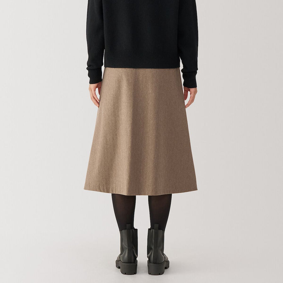 Stretch Brushed Flare Skirt