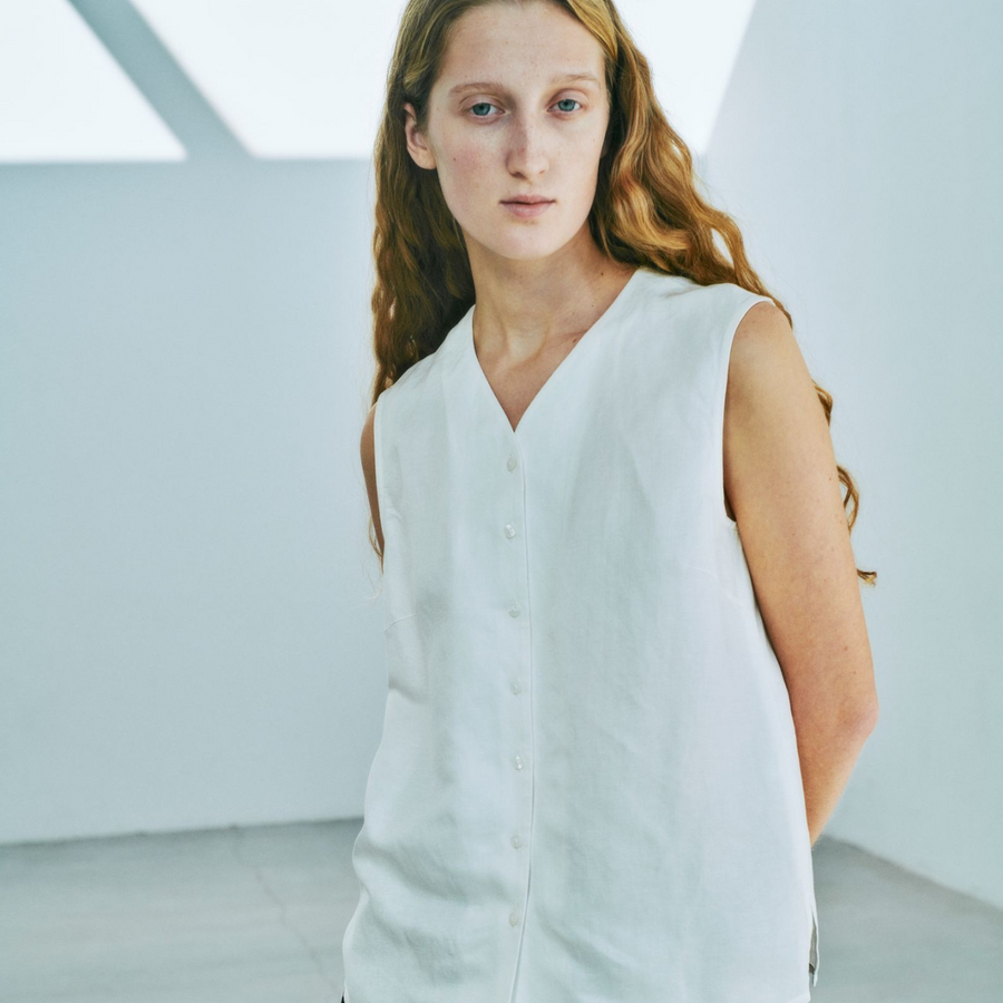 MUJI Labo Linen Silk Sleeveless Shirt