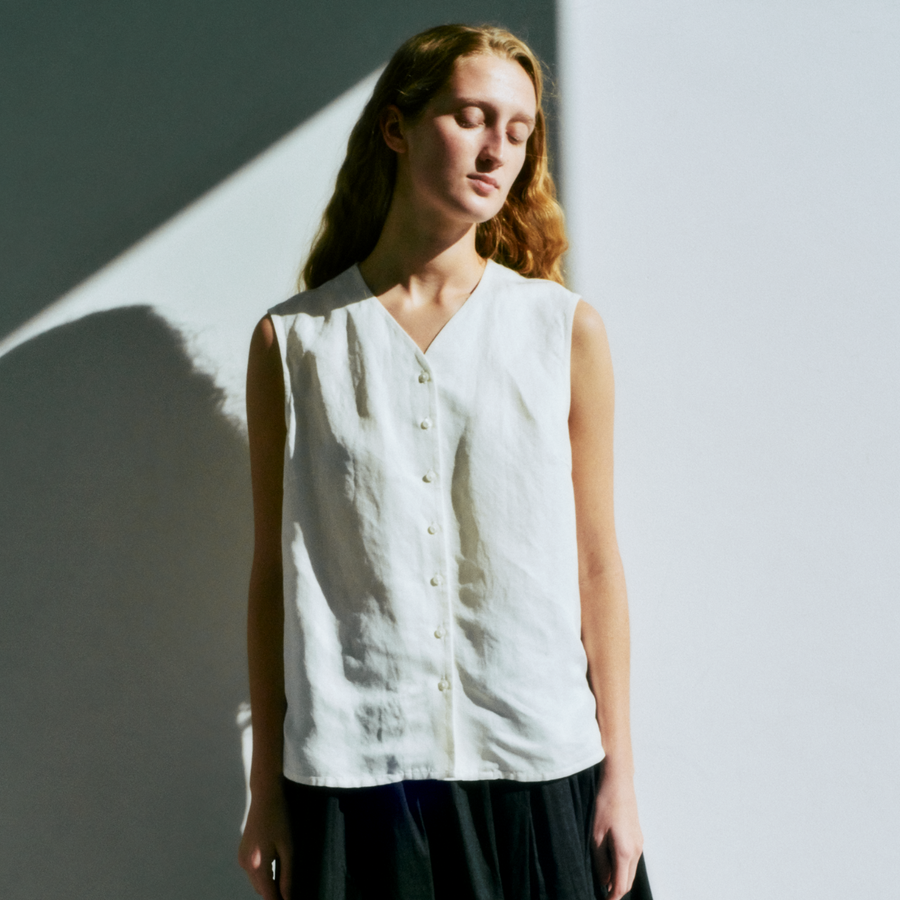 MUJI Labo Linen Silk Sleeveless Shirt