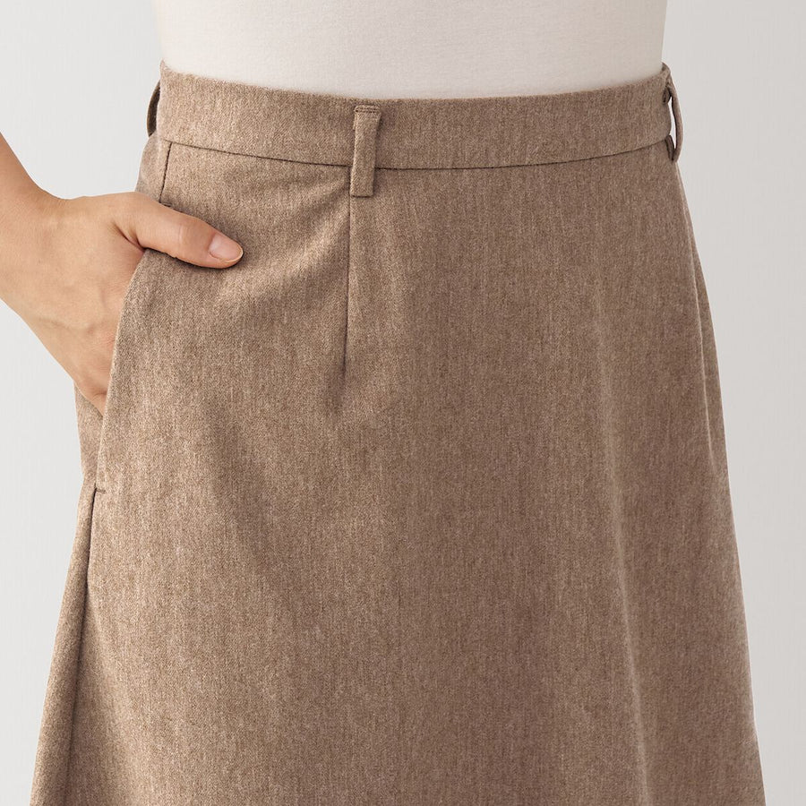 Stretch Brushed Flare Skirt