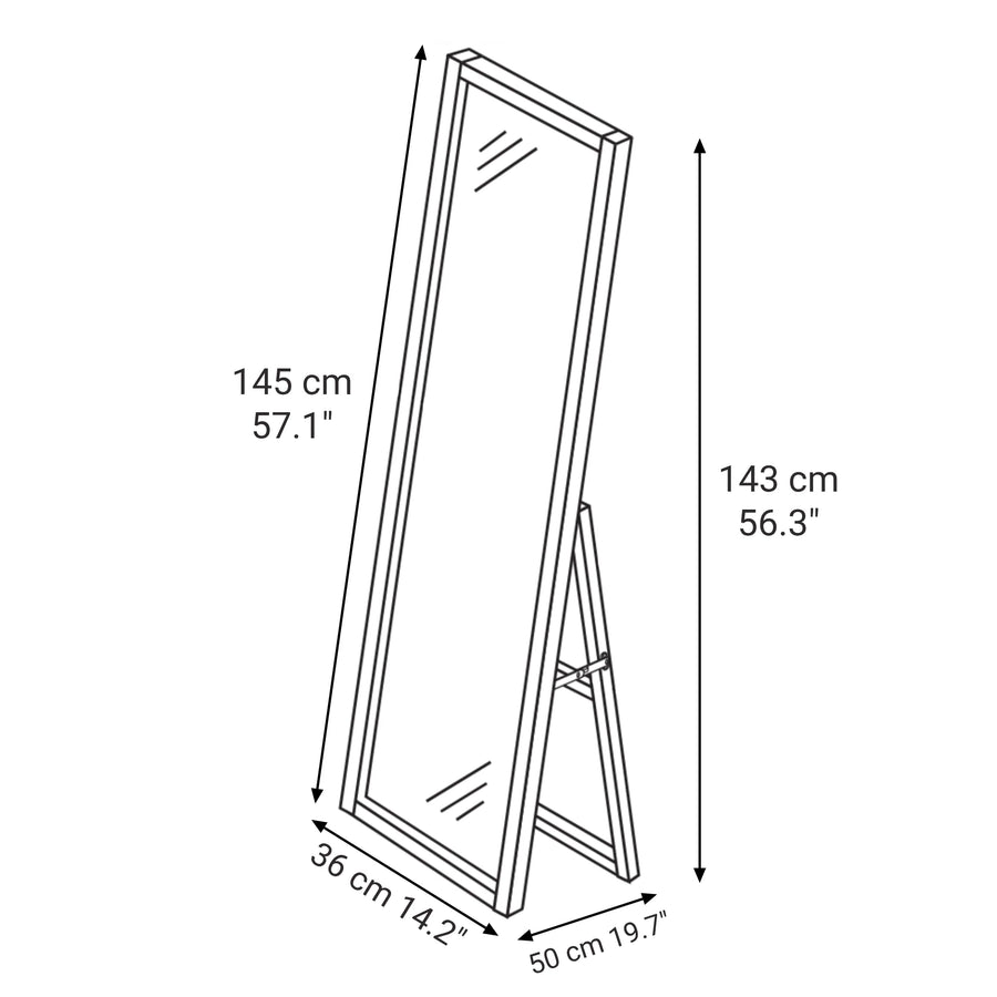 Pine Wood Mirror with Stand