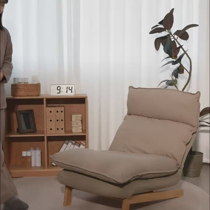 High-Back Reclining Sofa with Plain Weave Cover