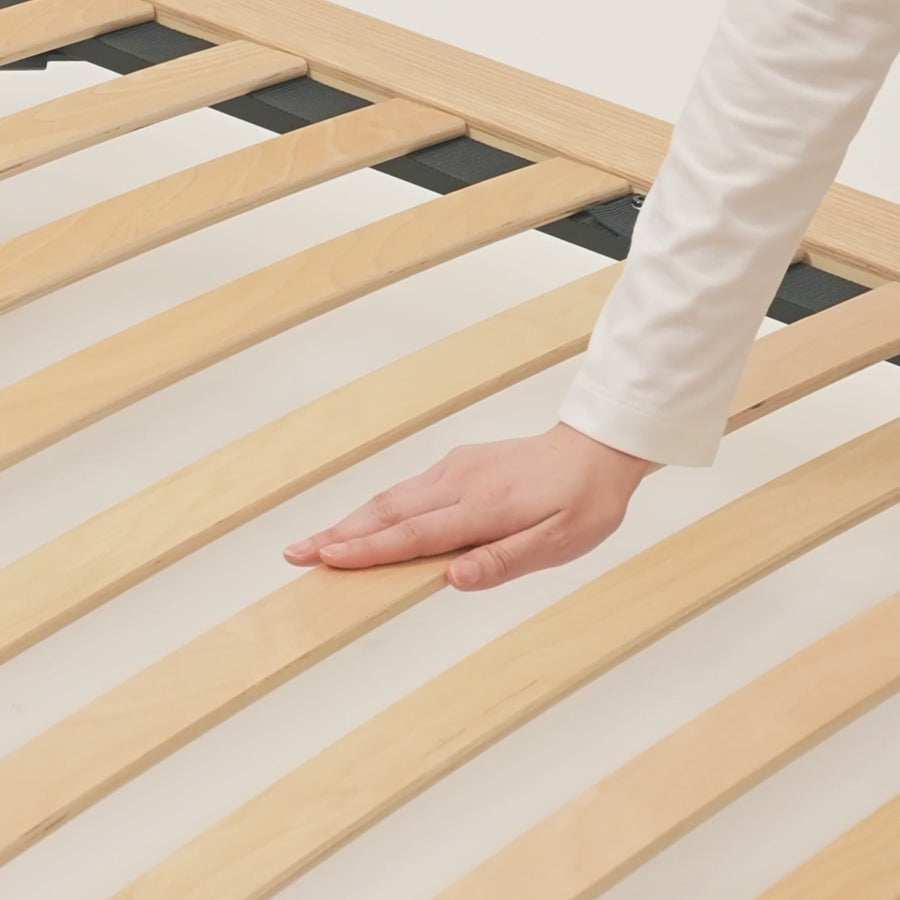 Oak Veneer Wooden Bed Frame