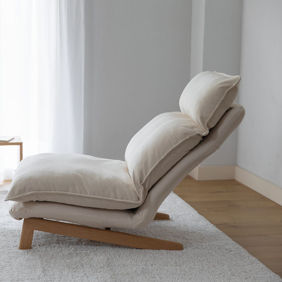 High-Back Reclining Sofa with Plain Weave Cover